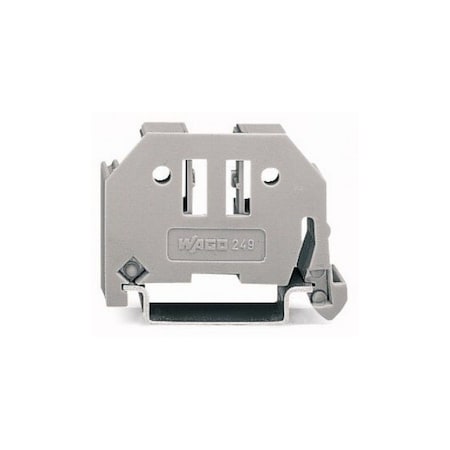 Wago TERMINAL BLOCK END STOP, 10MM SNAP MOUNT, GRAY 249-117